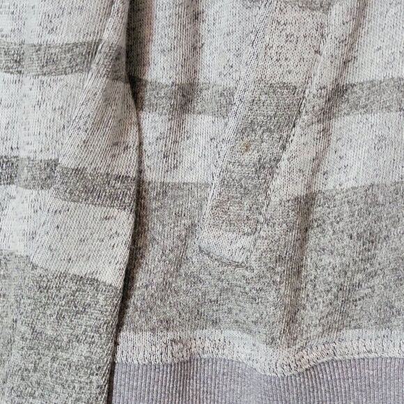 Hurley Hoodie Mens Medium Gray Striped Pullover Casual Surf Henley - Picture 4 of 15